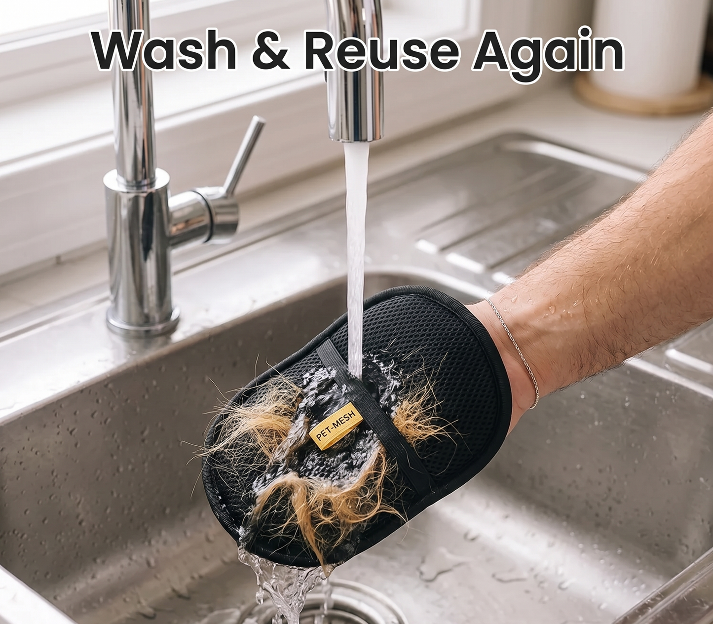 Pet Hair Remover Glove (Reusable)