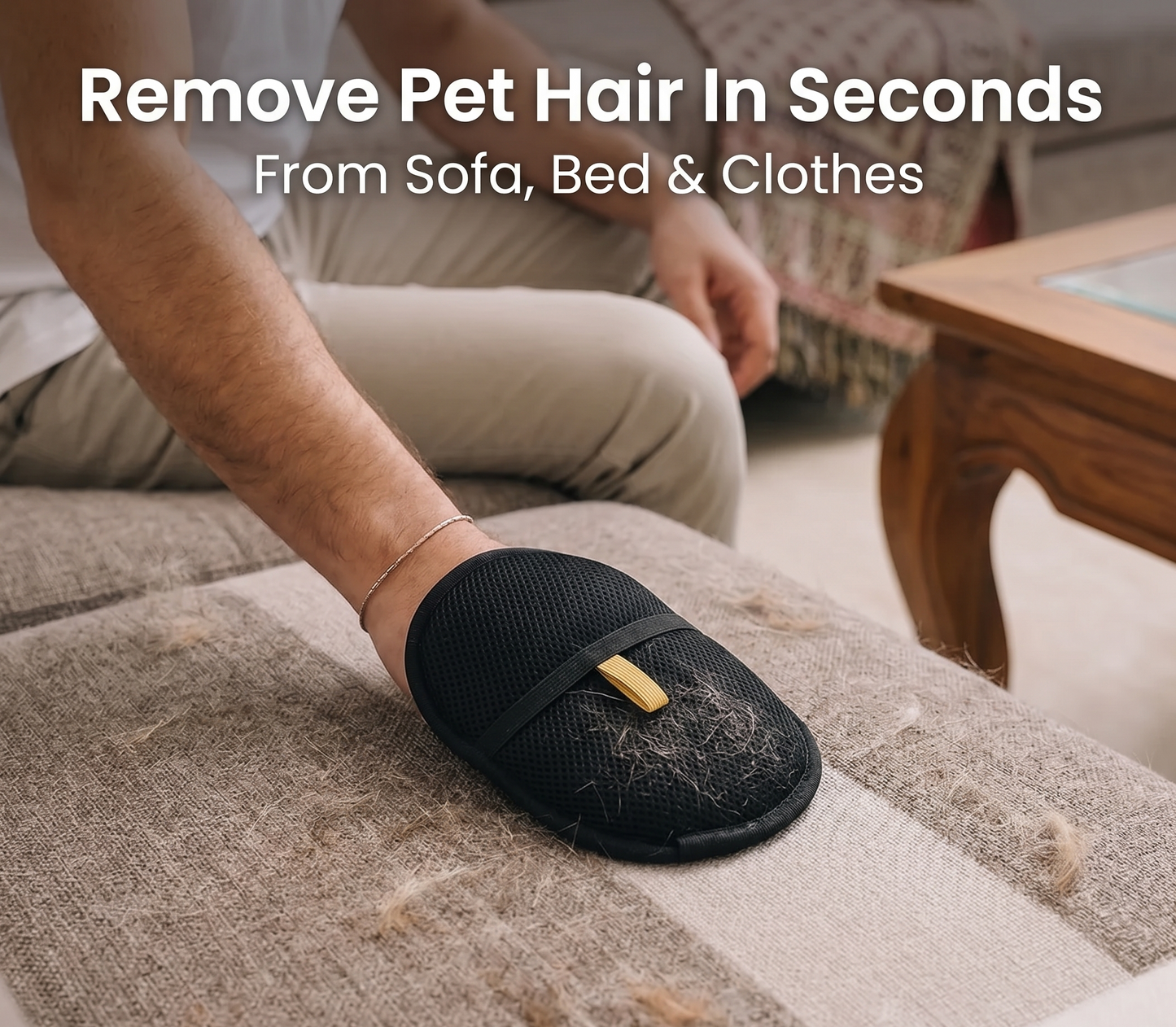 Pet Hair Remover Glove (Reusable)